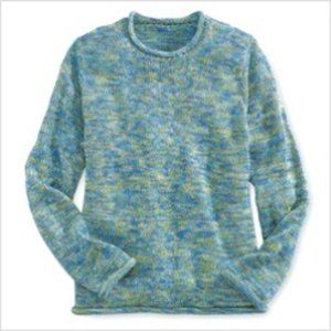 NorthStyle Marled Green Roll Neck Sweater Sz L